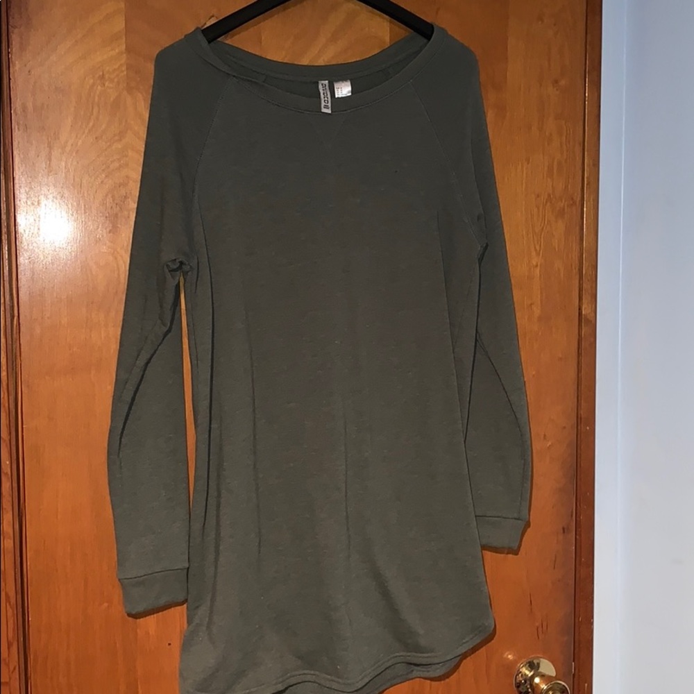 Olive Green Sweater Dress
